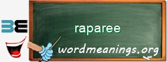 WordMeaning blackboard for raparee